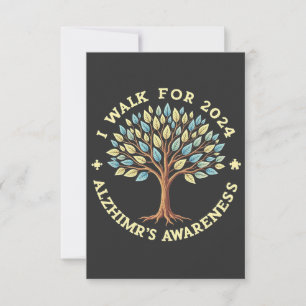 I Walk for 2024 Alzheimer’s Awareness Month Thank You Card