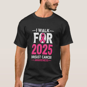 I Walk For 2025 Breast Cancer Men's Basic T-Shirt
