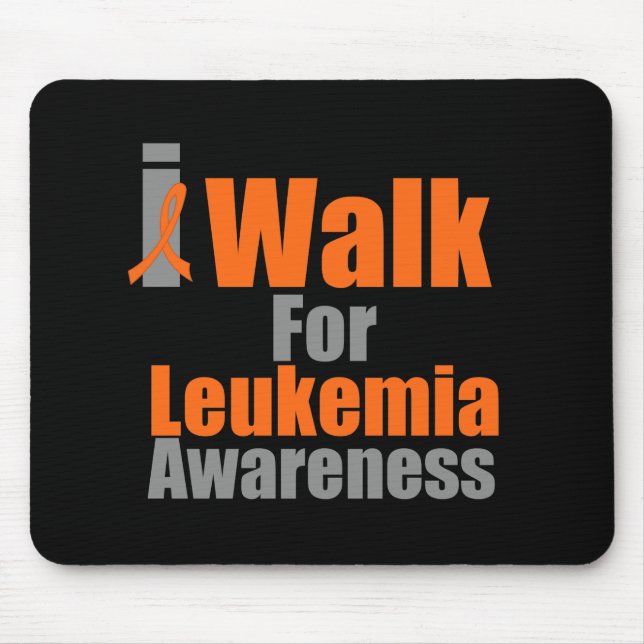 I Walk For Leukaemia Awareness Mouse Mat (Front)