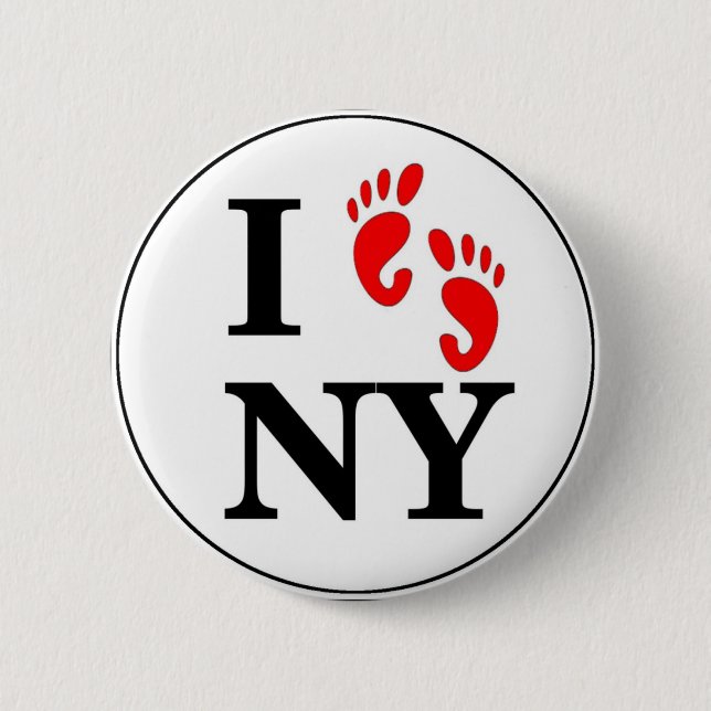 I Walk NY 6 Cm Round Badge (Front)