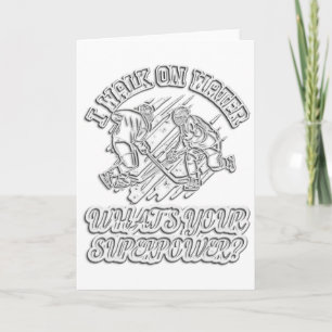 I Walk On Water Ice Hockey Funny Gifts For Hockey  Card