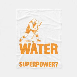 I Walk On Water Ice Hockey Lover Player Superpower Fleece Blanket