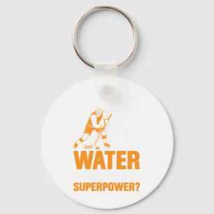 I Walk On Water Ice Hockey Lover Player Superpower Key Ring