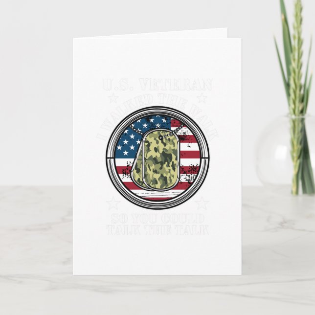 I Walked The Walk Military Veteran Retirement Card (Front)