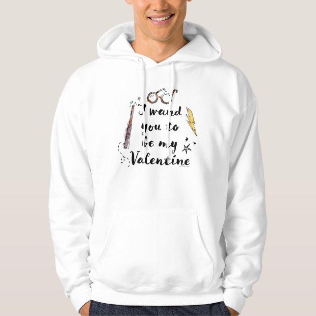 I Wand You To Be My Valentine Hoodie (Front)
