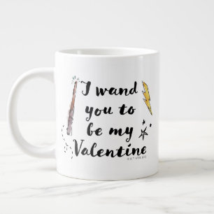 I Wand You To Be My Valentine Large Coffee Mug