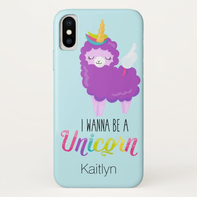 I Wanna Be a Unicorn Case-Mate iPhone X Case 2 (Back)