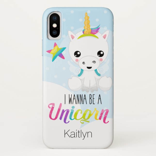 I Wanna Be a Unicorn Case-Mate iPhone X Case 5 (Back)