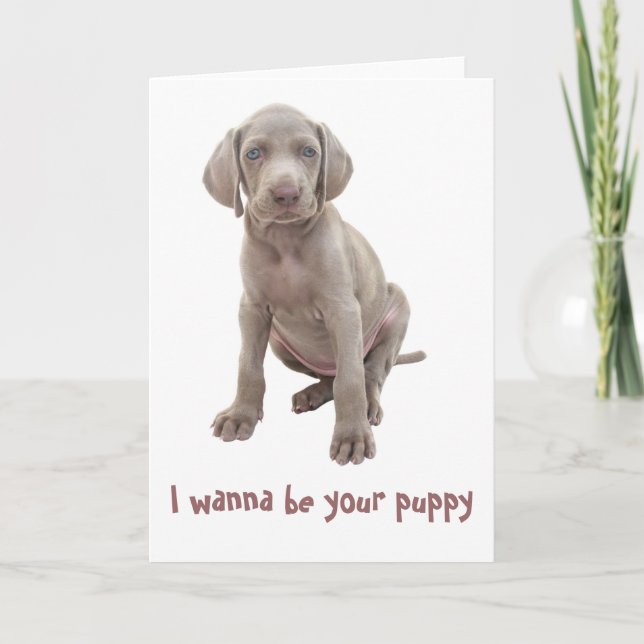 I wanna be your puppy holiday card (Front)