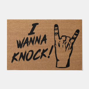 I Wanna Knock, Funny Quotes Mat, Simple Doormat