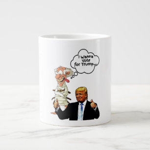 "I Wanna Vote" Large Coffee Mug