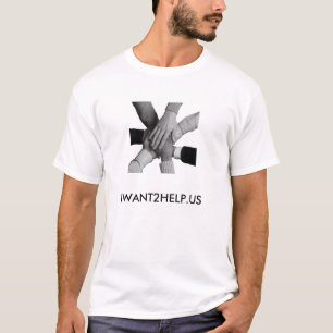 I Want 2 Help Ringer Tee - White