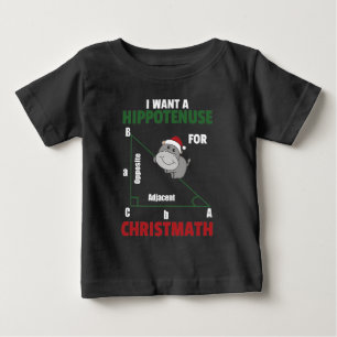 I Want A Hippo For Christmas Cute Hippos Baby T-Shirt