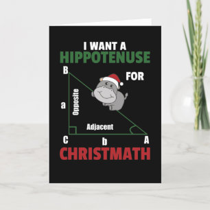 I Want A Hippo For Christmas Cute Hippos Holiday Card