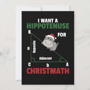 I Want A Hippo For Christmas Cute Hippos Holiday Card