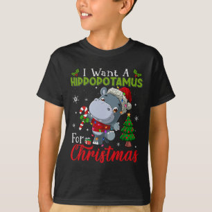 I Want A Hippopotamus For Christmas Hippo Candy Sa T-Shirt