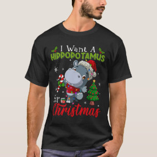I Want A Hippopotamus For Christmas Hippo Candy Sa T-Shirt