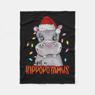 I Want A Hippopotamus For Christmas Hippo Xmas 4  Fleece Blanket