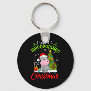 I Want A Hippopotamus For Christmas Key Ring