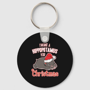 i want a hippopotamus for christmas    key ring