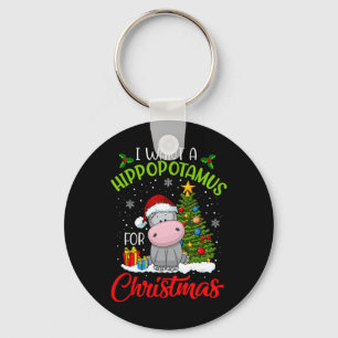I Want A Hippopotamus For Christmas Santa Hippo Pa Key Ring