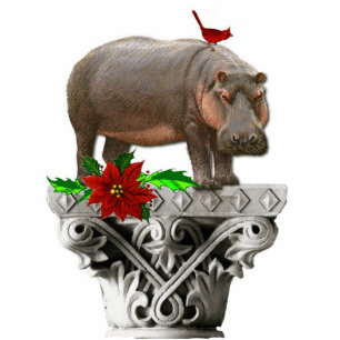 I Want A Hippopotamus For Christmas Standing Photo Sculpture