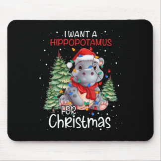 I Want A Hippopotamus For Christmas Xmas Hippo For Mouse Mat