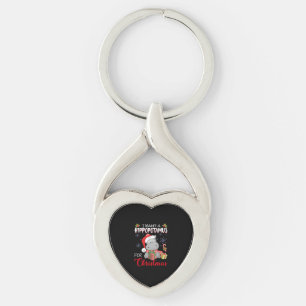I Want A Hippopotamus For Christmas Xmas Hippo Key Ring