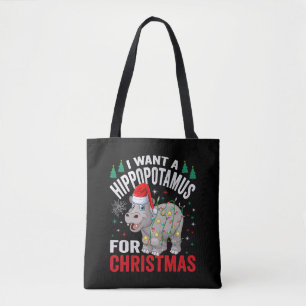 I Want A Hippopotamus For Christmas Xmas Hippo  Tote Bag