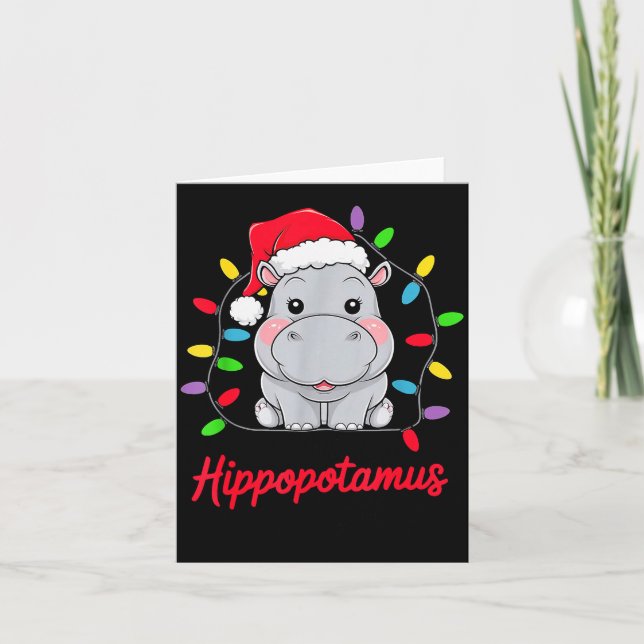 I Want A Hiptamus For Christmas Xmas Hip Lover Fun Card (Front)