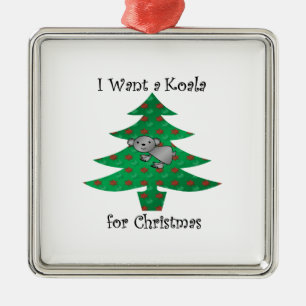 I want a koala for christmas metal tree decoration