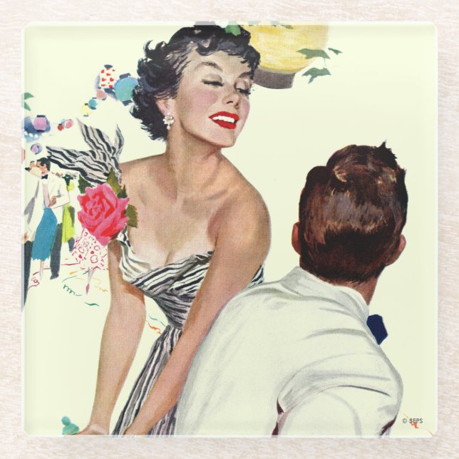 I Want a Man Glass Coaster (Front)