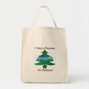 I want a manatee for christmas tote bag