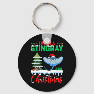 I Want A Stingray For Christmas Snow Xmas Tree Sti Key Ring