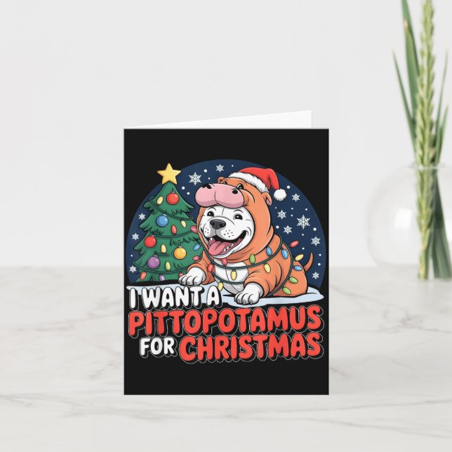 I Want A Ttotamus For Christmas  Card (Front)