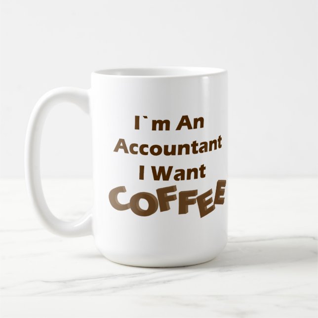 I Want Coffee Mug (Left)