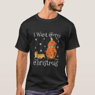 I Want Corgi For Christmas Funny Santa Corgi Dog G T-Shirt