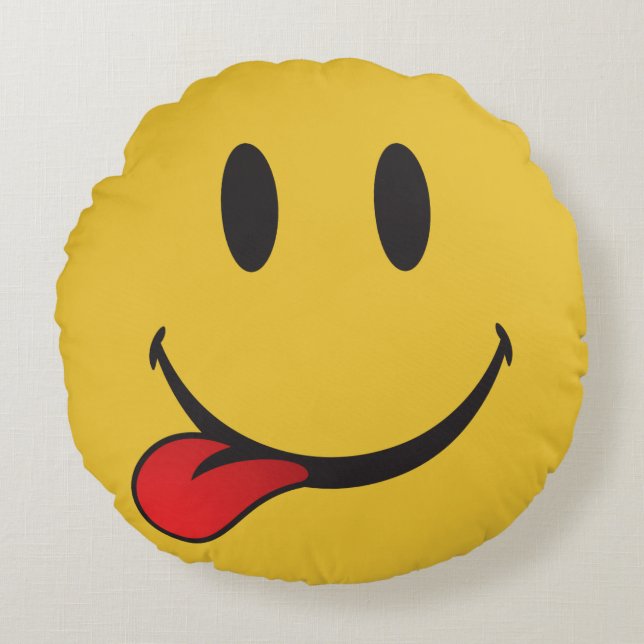 i want food emoji round cushion (Front)