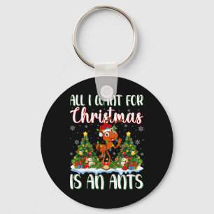 I Want For Christmas Is A Ants Xmas Tree Lights Key Ring