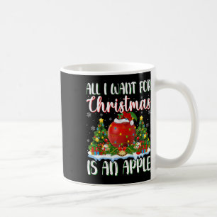 I Want For Christmas Is A Apple Xmas Tree Lights Coffee Mug