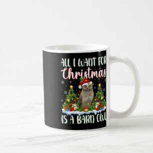 I Want For Christmas Is A Barn Owl Bird Xmas Tree Coffee Mug