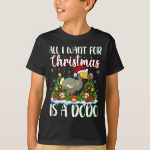 I Want For Christmas Is A Dodo Bird Xmas Tree Ligh T-Shirt