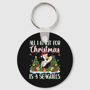 I Want For Christmas Is A Seagull Bird Xmas Tree L Key Ring