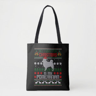I Want For Christmas Is My Pomeranian Xmas Gift Tote Bag