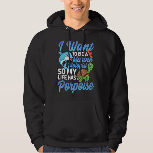 I Want To Be A Marine Biologist Pun Sea Turtle Lov Hoodie