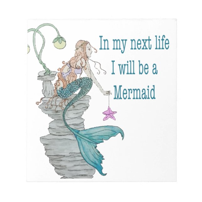 I want to be a Mermaid Notepad (Front)