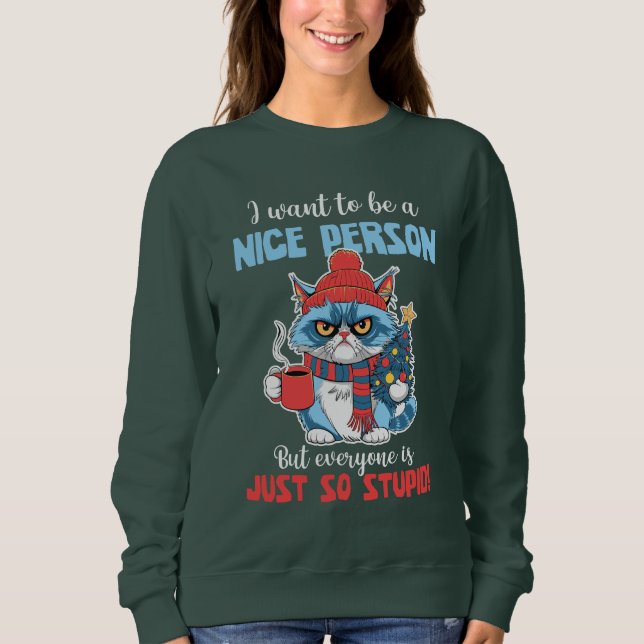 I Want To Be A Nice Person Sweatshirt (Front)