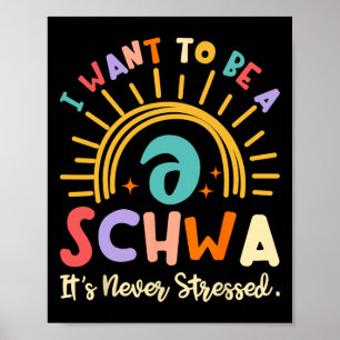 I Want To Be A Schwa It's Never Stressed Science O Poster