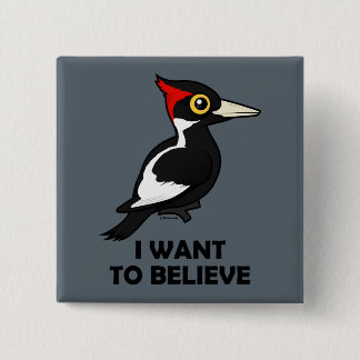 I Want to Believe 15 Cm Square Badge