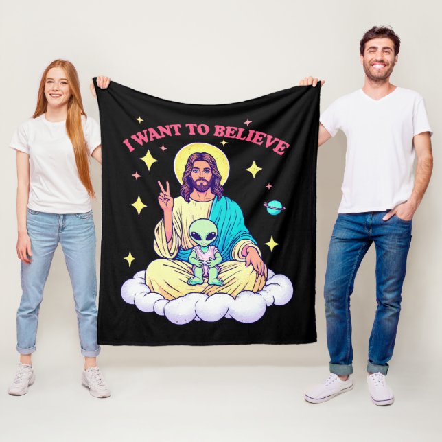 I Want To Believe Fleece Blanket (In Situ)